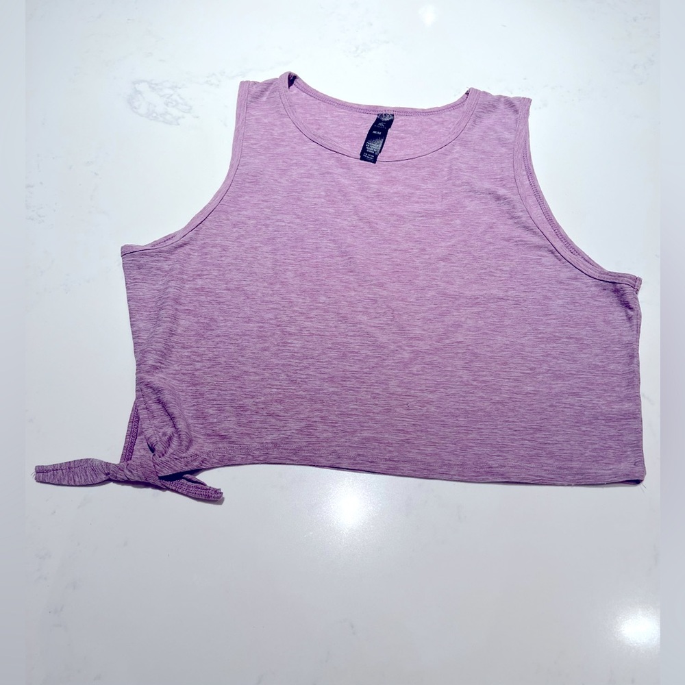 Size XS Women’s side tie cropped purple tank